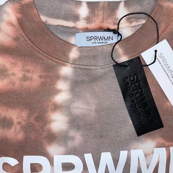 SPRWMN Desert Dusk Cotton Cropped Logo Sweatshirt - Picture 3 of 7